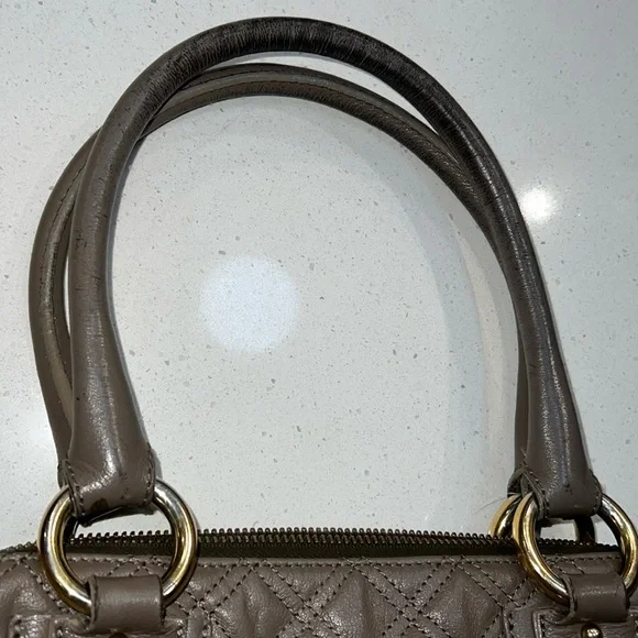 Marc Jacobs Blake Quilted Venetia Satchel Handbag. Italian Leather. Puffer AUTH - Picture 16 of 17